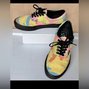 Vans Era 'Neon Camo' Canvas Off the Wall Sneakers Style 721356 in Yellow Size 9